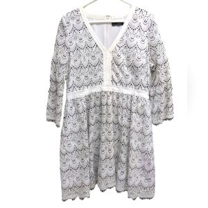 Highline Collective white long sleeves dress size large